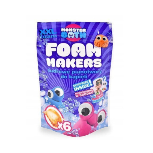 Піноутворюючі капсули для ванни Monster Bath Foam Makers з сюрпризом, 6 × 18 г